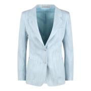 Tagliatore Ljusblå Denim Blazer Blue, Dam