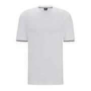 Hugo Boss Herr T-shirt med varumärkesränder White, Herr