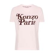 Kenzo Ljusrosa Logo Print T-shirt Pink, Dam