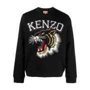 Kenzo Svart Tiger Sweatshirt Black, Herr