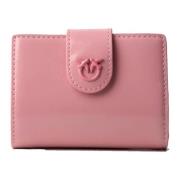 Pinko Blankt Läder Plånbok för Kvinnor i Rosa Pink, Dam