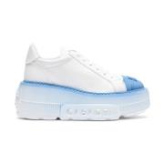 Casadei Neon Toe Cap Sneakers White, Dam