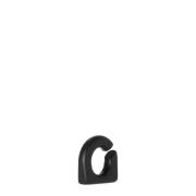Rick Owens Svart Örhänge med Präglad Logotyp för Män Black, Unisex