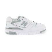 New Balance 550 Lädersneakers med Perforeringar White, Dam