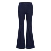 My Essential Wardrobe Smickrande höga bootcut jeans i mörkblått Blue, ...