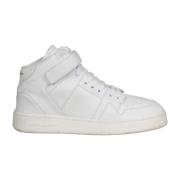 Saint Laurent Slitet Läder Lax Sneakers White, Herr