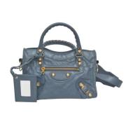 Balenciaga Vintage Pre-owned Laeder balenciaga-vskor Blue, Dam