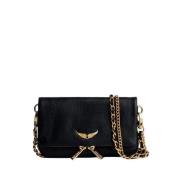 Zadig & Voltaire Rock Clutch med Kristallvingar Black, Dam