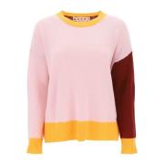 Marni Färgblockad Cashmere Sweater Pink, Dam