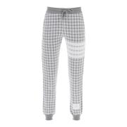 Thom Browne Rutig Stickad 4 Bar Joggers Gray, Dam