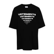 Vetements Pyramid Logo T-Shirt Black, Herr