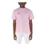 Vetements T-shirt med broderad logga inuti Pink, Herr