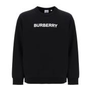 Burberry Sweatshirt med Puff Logo Print Black, Herr