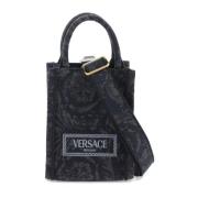 Versace Athena Barocco Mini Toteväska Black, Dam