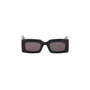 Alexander McQueen Tuffa solglasögon med rektangulärt acetatbåge och gu...