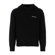 Palm Angels Svart bomullsweatshirt Black, Herr