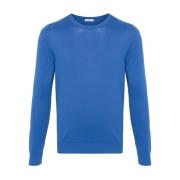 Malo Klassisk Crew-Neck Sweater Uppgradering Blue, Herr