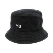 Y-3 Svart Bucket Hat Black, Herr