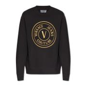 Versace Jeans Couture Tryckt sweatshirt Black, Herr