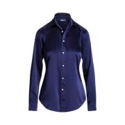 Polo Ralph Lauren Skjorta med Lång Ärm och Knappar Blue, Dam