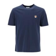 Maison Kitsuné Fox Head Jersey T-Shirt Blue, Herr