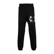 44 Label Group Svarta Hole Sweatpants Black, Herr