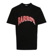 Barrow Svart bomull T-shirt med logotryck Black, Herr