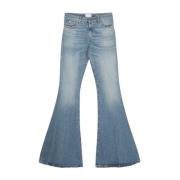 Haikure Sliten Wide Leg Denim Jeans Blue, Dam