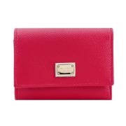 Dolce & Gabbana Rosa Saffiano Läder Plånbok med Klapplås Pink, Dam
