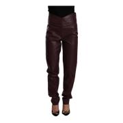 Patrizia Pepe Logo Detaljerade Skinny Byxor Brown, Dam