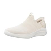 Skechers Snygga Slip-On Sneakers för Kvinnor Beige, Dam