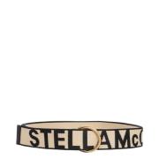 Stella McCartney Logo Bälte med Justerbar Stängning Beige, Dam