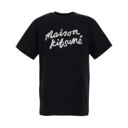 Maison Kitsuné Bomull T-shirt Black, Herr