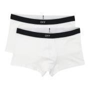 Off White Vita Boxershorts med Elastisk Midja White, Herr