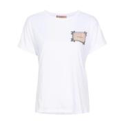 Twinset Optisk Vit T-Shirt White, Dam