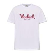 Woolrich T-shirt med logotyp White, Herr