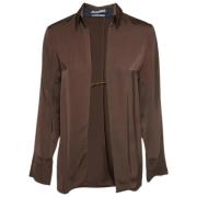 Jacquemus Pre-owned Pre-owned Satin toppar Brown, Dam