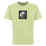 Stone Island Logo Print Bomull T-shirt Green, Herr