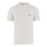 C.p. Company Vit Bomull Logo T-shirt White, Herr
