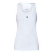 Givenchy Vit Slim Fit Top med Metallic Logo White, Dam