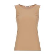 Jil Sander Beige Satintopp för Kvinnor Beige, Dam