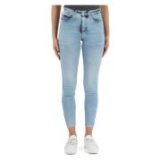 Calvin Klein Jeans High Rise Super Skinny Ankel Jeans Blue, Dam