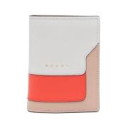 Marni Bi-Fold Plånbok med Präglad Logotyp och Färgblock Design Multico...