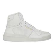 Saint Laurent Vita perforerade sneakers med slitna effekter White, Her...