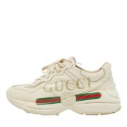 Gucci Vintage Pre-owned Laeder sneakers Beige, Dam