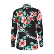 Moschino Silkesblommig Skjorta Multicolor, Herr