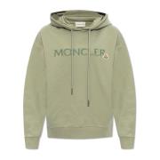 Moncler Hoodie med logotyp Green, Dam