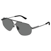 Bottega Veneta Bv1194S Sunglasses in Ruthenium/Grey Black, Unisex
