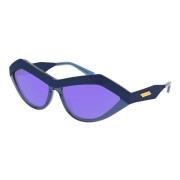 Bottega Veneta Blue/Violet Sunglasses Blue, Unisex