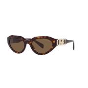 Michael Kors Empire Oval Sunglasses Brown, Dam